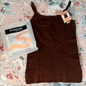 Shapermint Brown Scoop Neck Shaping Cami